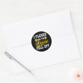 Ik heb gebogen en de Sleeves vielen van Gym Nerdy  Ronde Sticker (Envelop)