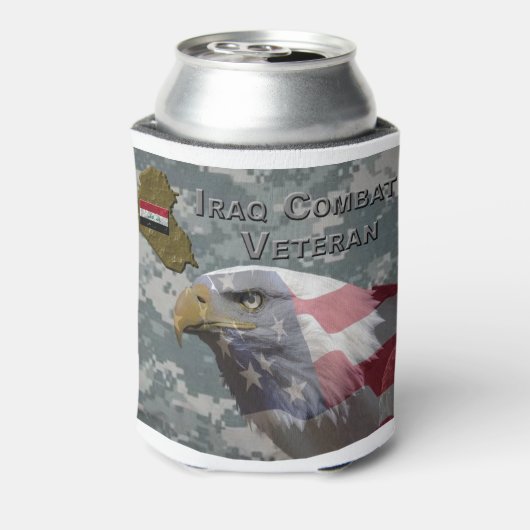 Ik heb gediend - Irag Combat Veteran Blikjeskoeler (Blikje Achterkant)