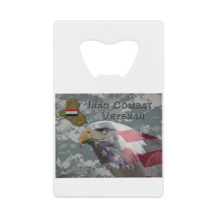 Ik heb gediend - Irag Combat Veteran Creditkaart Flessenopener