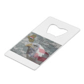 Ik heb gediend - Irag Combat Veteran Creditkaart Flessenopener (Voorkant Gekanteld)