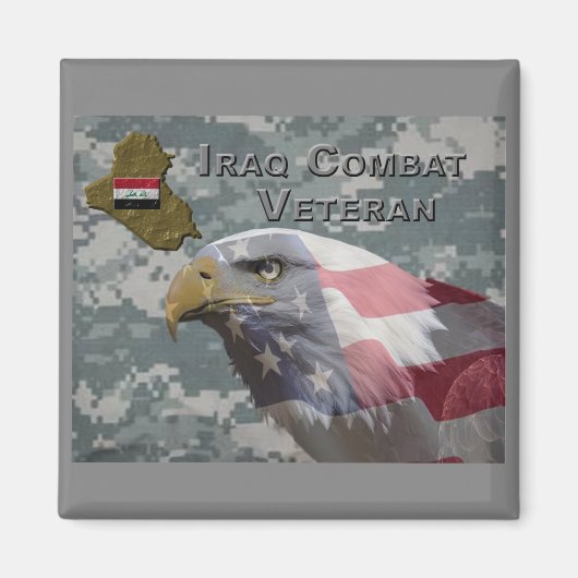 Ik heb gediend - Irag Combat Veteran Magneet (Voorkant)