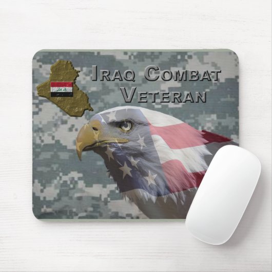 Ik heb gediend - Irag Combat Veteran Muismat (Met muis)