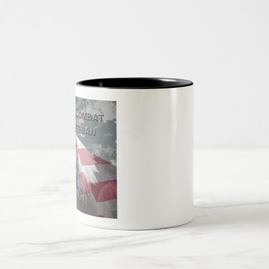 Ik heb gediend - Irag Combat Veteran Tweekleurige Koffiemok (Center)