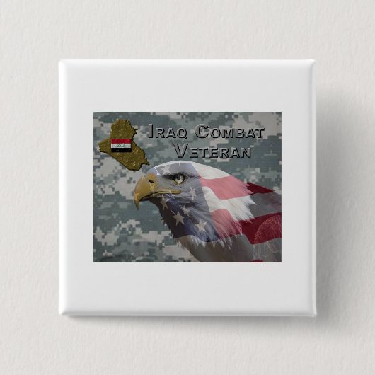 Ik heb gediend - Irakees gevechtsveteraan Vierkante Button 5,1 Cm (Voorkant)
