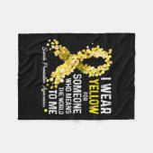 Ik heb geel Draag omdat iemand zelfmoordpreventie Fleece Deken (Voorkant (Horizontaal))