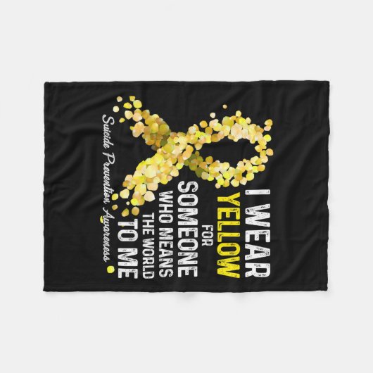 Ik heb geel Draag omdat iemand zelfmoordpreventie Fleece Deken (Voorkant (Horizontaal))