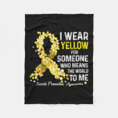 Ik heb geel Draag omdat iemand zelfmoordpreventie Fleece Deken (Voorkant)