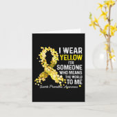 Ik heb geel Draag omdat iemand zelfmoordpreventie Kaart (Gele Bloem)