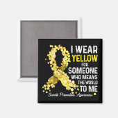 Ik heb geel Draag omdat iemand zelfmoordpreventie Magneet (Voorkant / Achterkant)