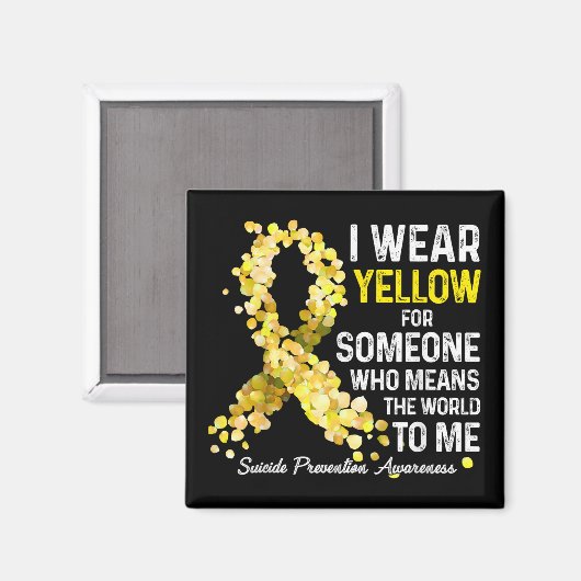 Ik heb geel Draag omdat iemand zelfmoordpreventie Magneet (Voorkant / Achterkant)