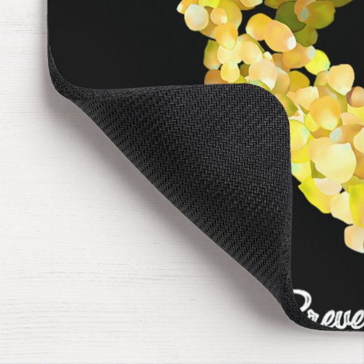 Ik heb geel Draag omdat iemand zelfmoordpreventie Muismat (Hoek)