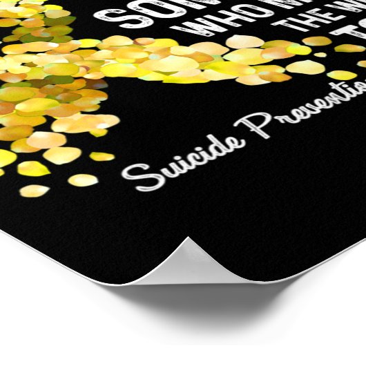 Ik heb geel Draag omdat iemand zelfmoordpreventie  Poster (Hoek)