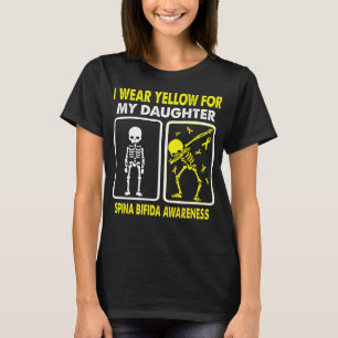 Ik heb geel Draag voor mijn dochter SPINA BIFIDA T-shirt