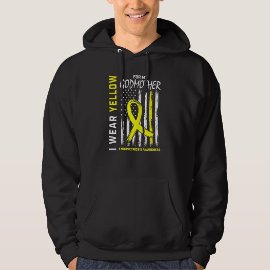 Ik heb geel Draag voor mijn moeder Endometriosis A Hoodie (Voorkant)