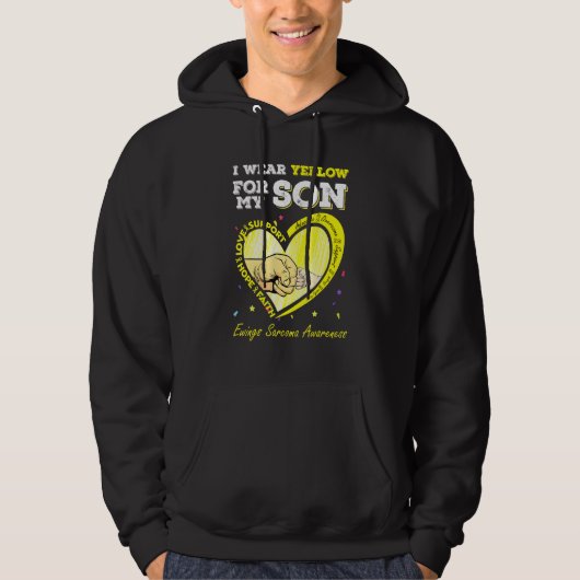 Ik heb geel Draag voor mijn zoon Ewing Sarcoma Awa Hoodie (Voorkant)
