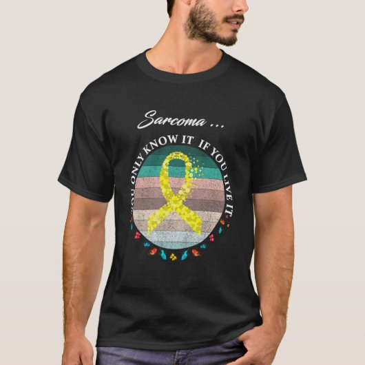 Ik heb geel Draag voor Sarcoma Awareness Warrior P T-shirt (Voorkant)