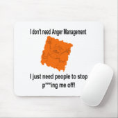 Ik heb geen Anger Management (Red) nodig Muismat (Met muis)