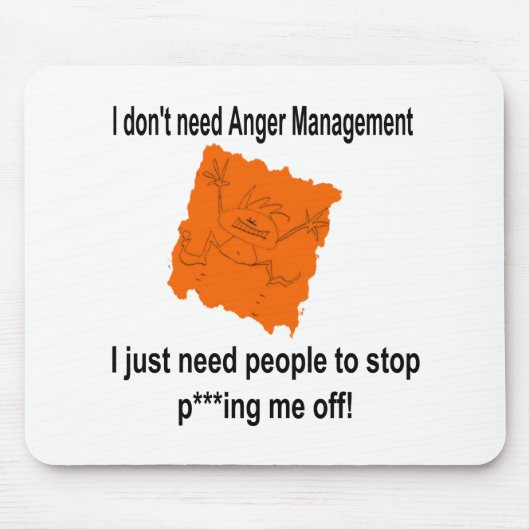 Ik heb geen Anger Management (Red) nodig Muismat (Voorkant)