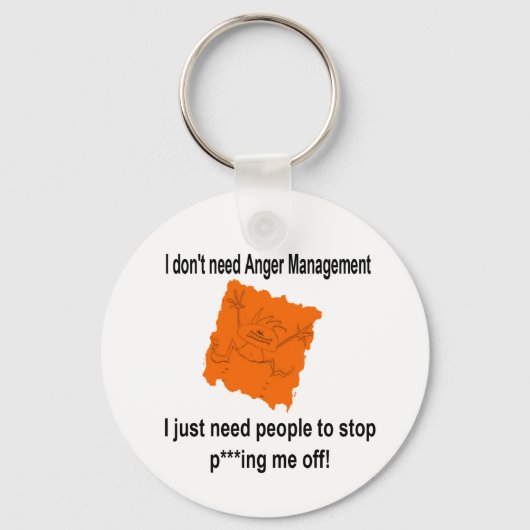 Ik heb geen Anger Management (Red) nodig Sleutelhanger (Voorkant)