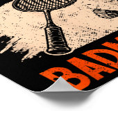 Ik heb geen badminton racket shuttle poster (Hoek)