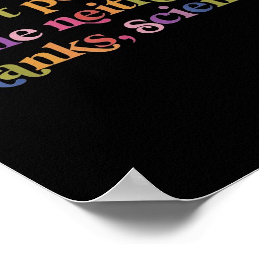 Ik heb geen Bedankt Wetenschap Poster (Hoek)