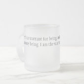 Ik heb geen bevel nodig matglas koffiemok (Voorkant links)