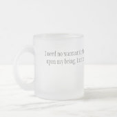 Ik heb geen bevel nodig matglas koffiemok (Links)