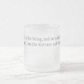 Ik heb geen bevel nodig matglas koffiemok (Center)