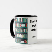 Ik heb geen boekenplank. mok (Voorkant links)