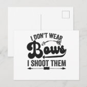 Ik heb geen bogen Draag die ik heb neergeschoten.. Aankondigingskaart (Voorkant / Achterkant)