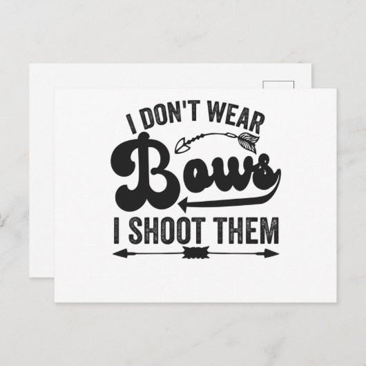Ik heb geen bogen Draag die ik heb neergeschoten.. Aankondigingskaart (Voorkant / Achterkant)
