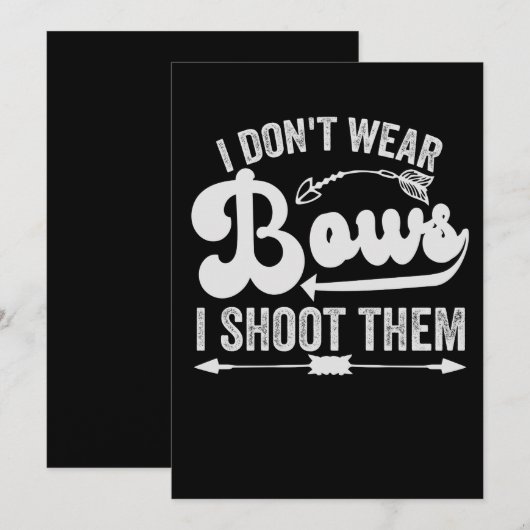 Ik heb geen bogen Draag die ik heb neergeschoten.. Feestdagenkaart (Voorkant / Achterkant)