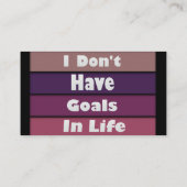 Ik heb geen doelen in het leven visitekaartje (Achterkant)