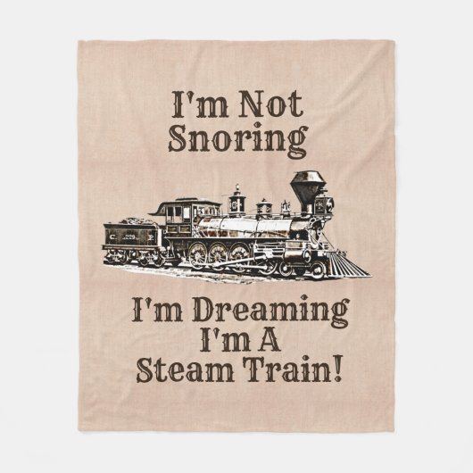 Ik heb geen droombeeld, ik ben een steam Train Med Fleece Deken (Voorkant)