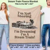 Ik heb geen droombeeld, ik ben een steam Train Med Fleece Deken