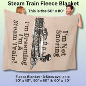 Ik heb geen droombeeld, ik ben een steam Train Med Fleece Deken