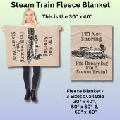 Ik heb geen droombeeld, ik ben een steam Train Med Fleece Deken