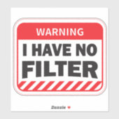 ik heb geen filtersticker sticker (Vel)