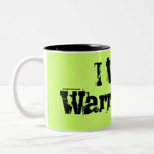 Ik heb geen garantie tweekleurige koffiemok (Links)