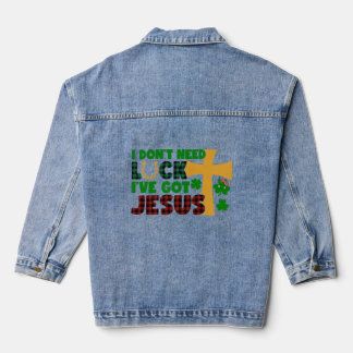 Ik heb geen geluk nodig, ik heb Jezus Baby Denim Jacket
