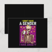 Ik heb geen geslacht Ik heb angst niet binair Briefkaart (Voorkant / Achterkant)
