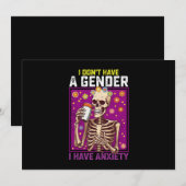 Ik heb geen geslacht Ik heb angst niet binair Kaart (Voorkant / Achterkant)