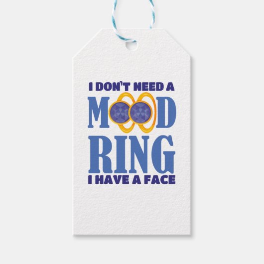 Ik heb geen goede ring nodig... ik heb een gezicht cadeaulabel (Voorkant)