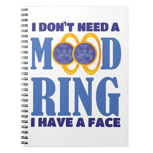 Ik heb geen goede ring nodig... ik heb een gezicht notitieboek (Voorkant)