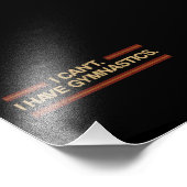 Ik heb geen gymnastiek foto afdruk (Hoek)