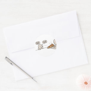 Ik heb geen honger, ik kijk alleen maar Grappige Ronde Sticker