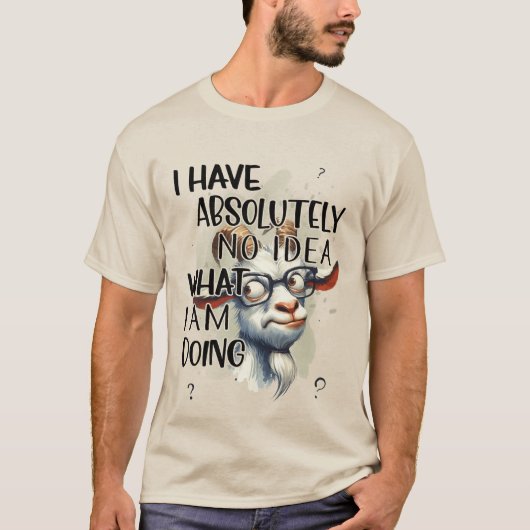 Ik heb geen idee geit t-shirt (Voorkant)