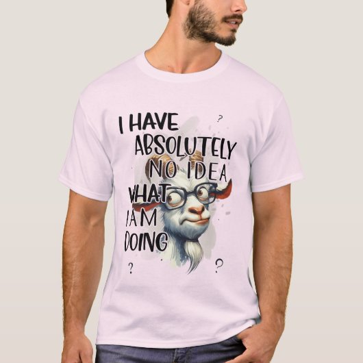 Ik heb geen idee geit t-shirt (Voorkant)