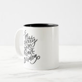 Ik heb geen idee tweekleurige koffiemok (Voorkant links)