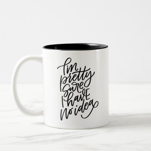 Ik heb geen idee tweekleurige koffiemok (Links)